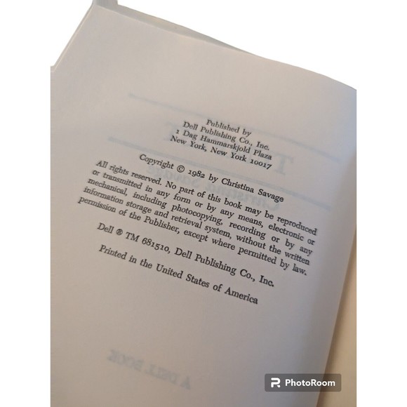 Tempest Christina Savage Vintage Dell Hard Cover Dust Jacket Book Club Edition - Picture 3 of 4